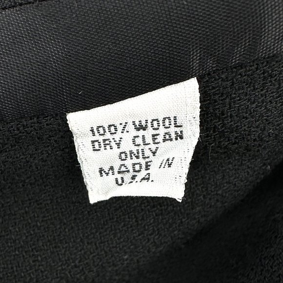 Vintage Wool Made in USA Montefiore Gold Button Black 100% Wool Blazer Jacket - Picture 6 of 7